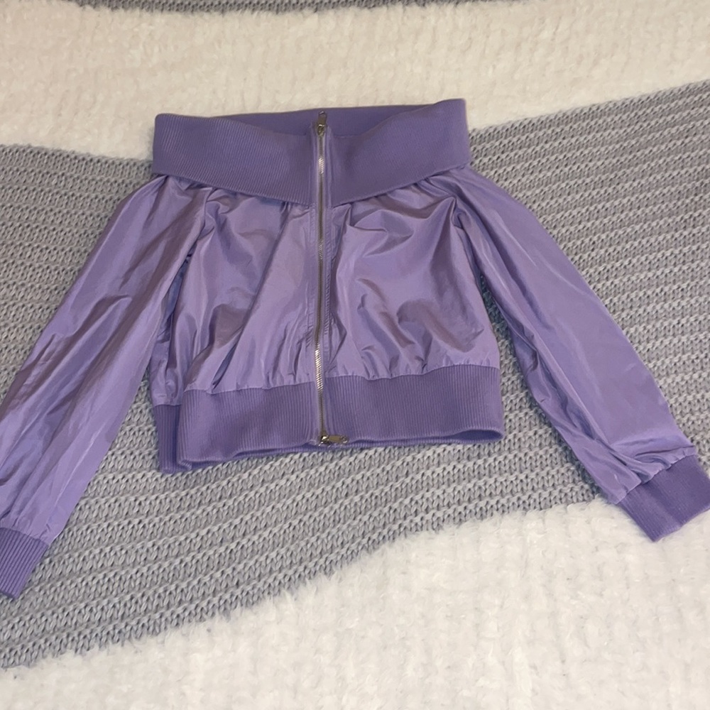 off shoulders lavender  jacket, size M